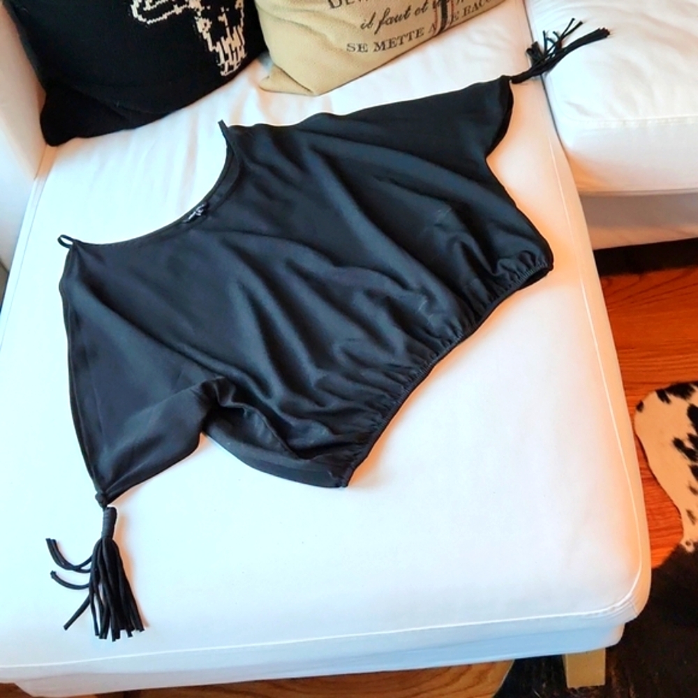Black pull over blouse